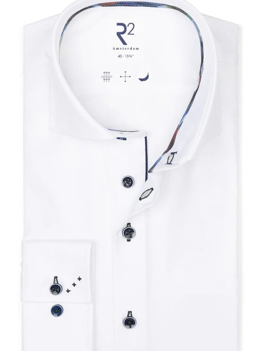 R2 Amsterdam White Heavy Twill Cotton Shirt